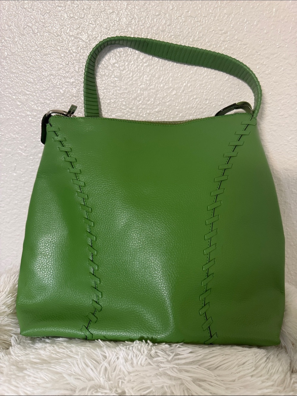 BCBGMaxAzria Green Leather Shoulder Hobo - Picture 2 of 13